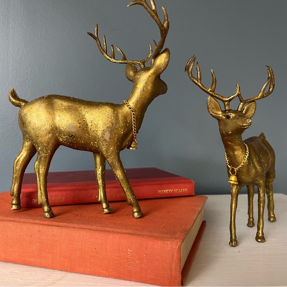 Vintage plastic deer gold - Picture 8 of 12